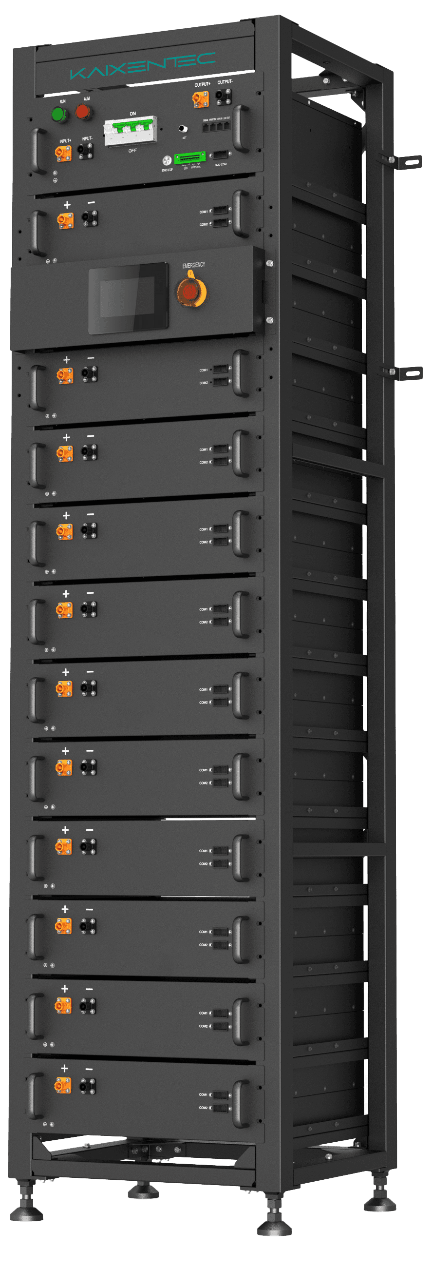 AC‑coupled mobile battery system with built‑in solar input